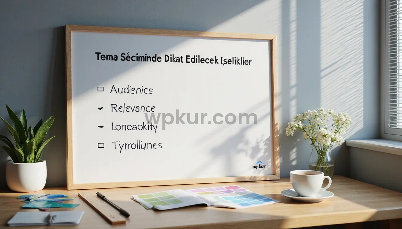 Tema Seçiminde Dikkat Edilmesi Gereken Özellikler